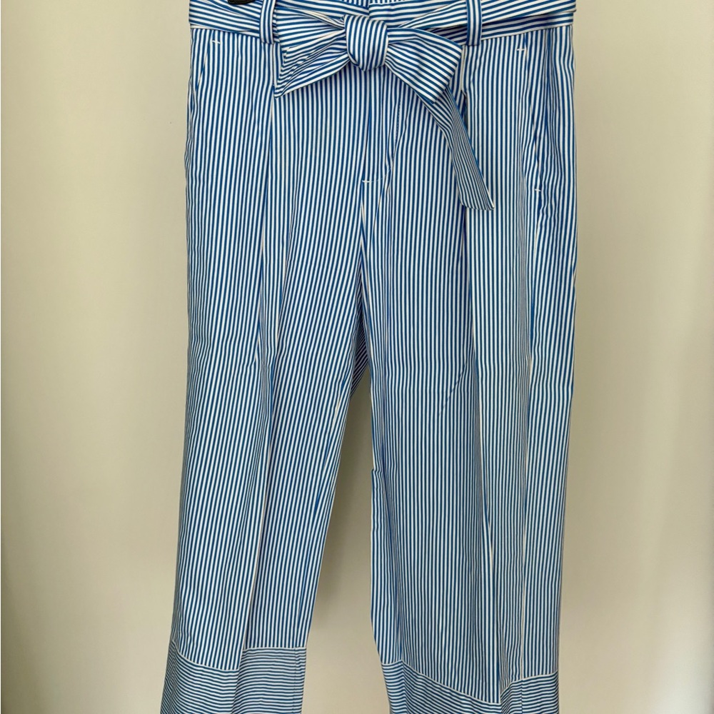 Banana Republic Striped Tie Waist Pants